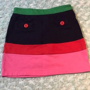 Gymboree color blocked cotton skirt
